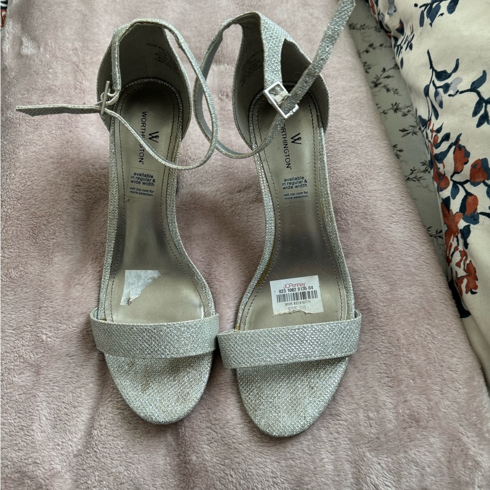 Worthington Silver Sparkly Women's Heels